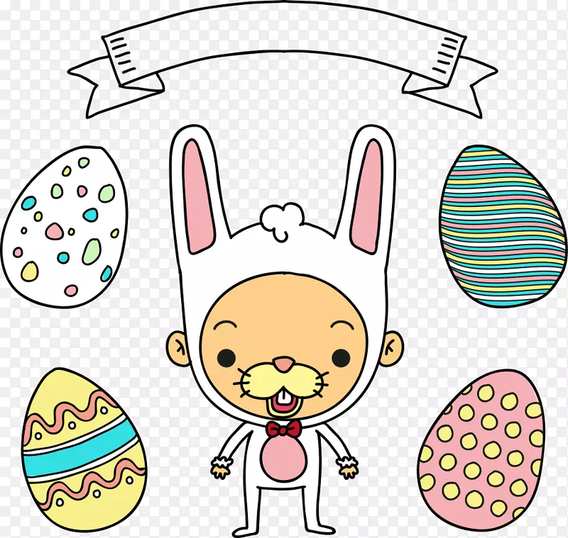 卡通片艺术.兔子和卵