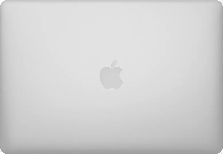 白色黑色长方形-苹果笔记本平面图视图