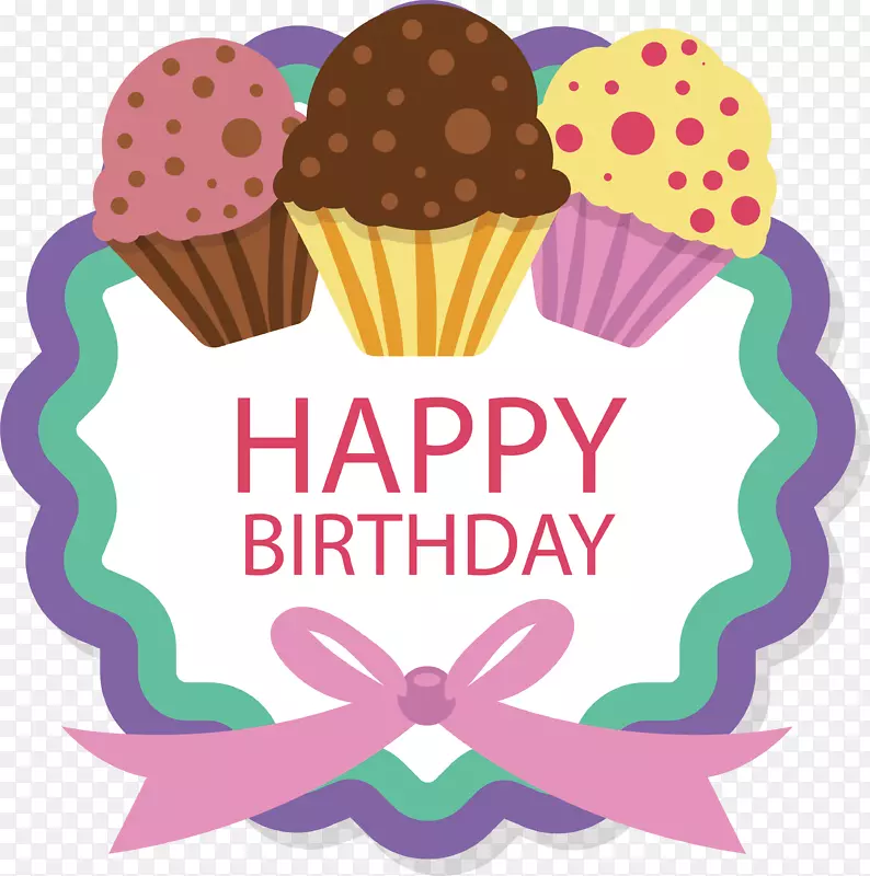蛋糕生日蛋糕奶油-蝴蝶结装饰蛋糕标签