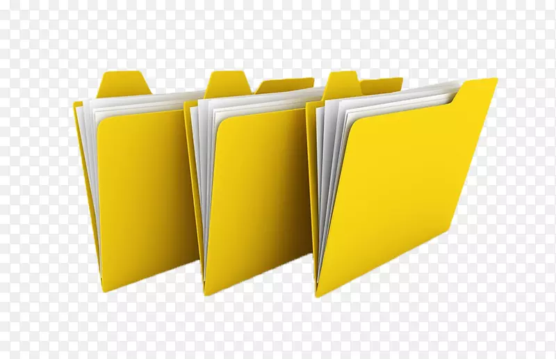 目录摄影插图-黄色薄文件夹