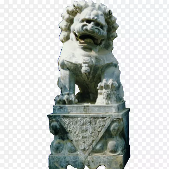 石雕-守护神狮子-城镇房屋狮子