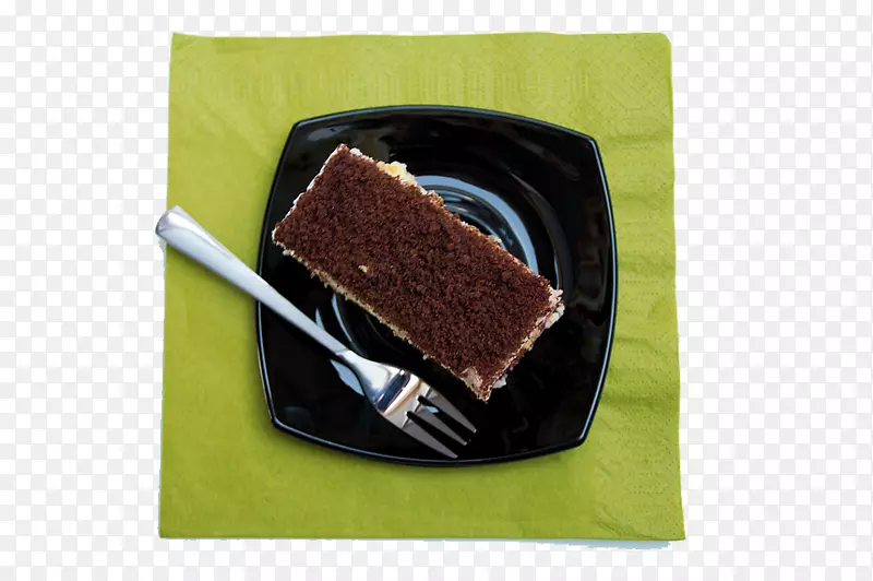 巧克力蛋糕，提拉米苏餐巾-提拉米苏和叉子