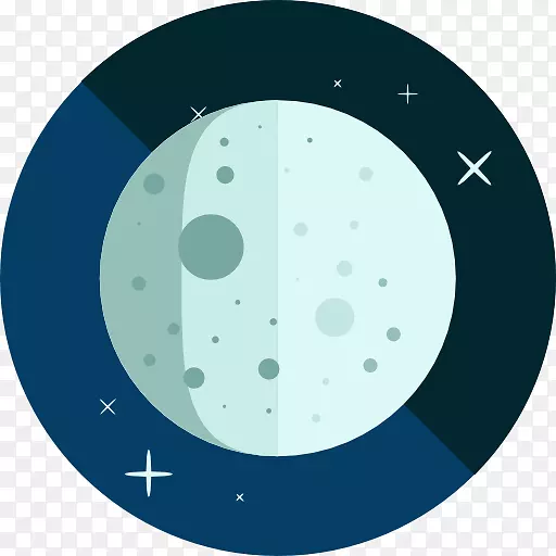 月相满月自然图标-你的行星图标