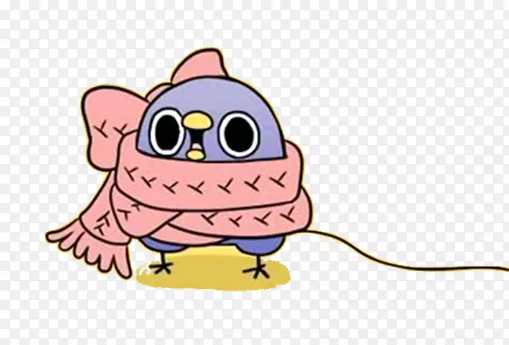 粉色围巾蓝色剪贴画-鸟类围巾系