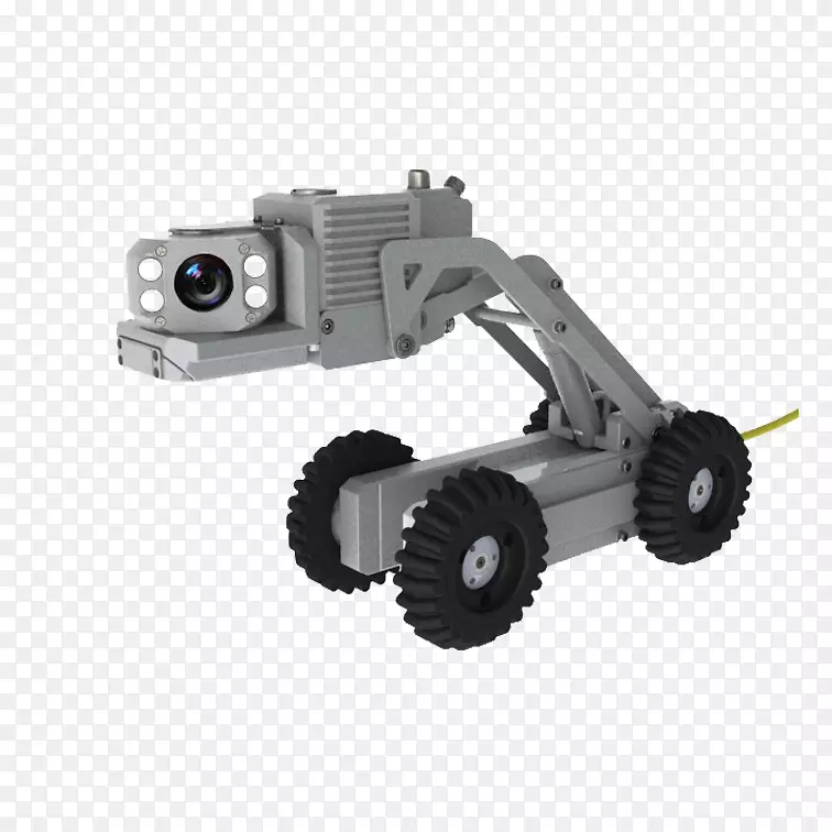 工业机器人照相机制造污水.银色工业机器人