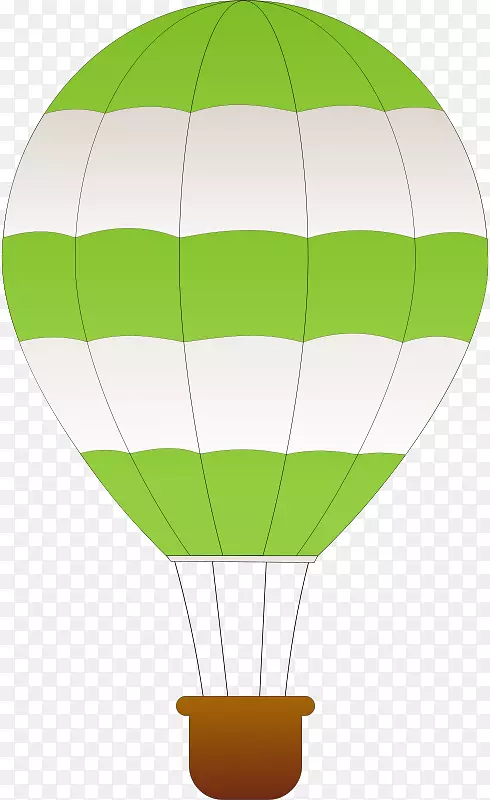 热气球夹艺术.绿色降落伞
