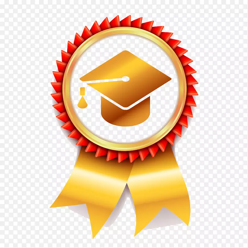 正方形学历文凭毕业典礼教育-博士。彩绘帽章