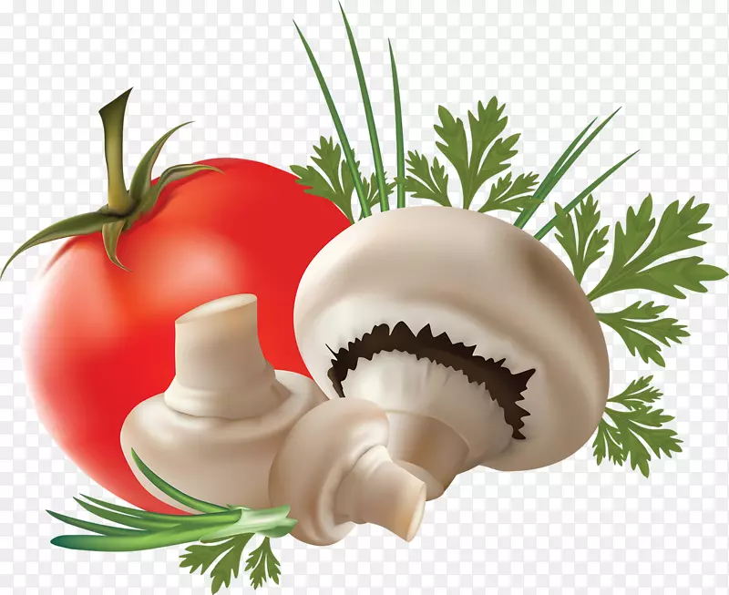 蔬菜水果沙拉-番茄和蘑菇