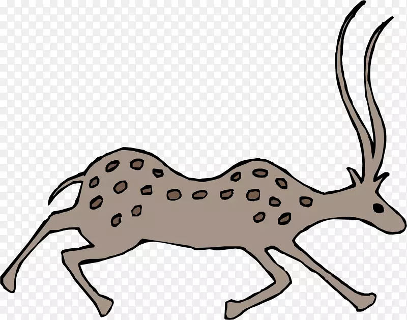 驯鹿麋鹿剪贴画-免费创意拉鹿图片