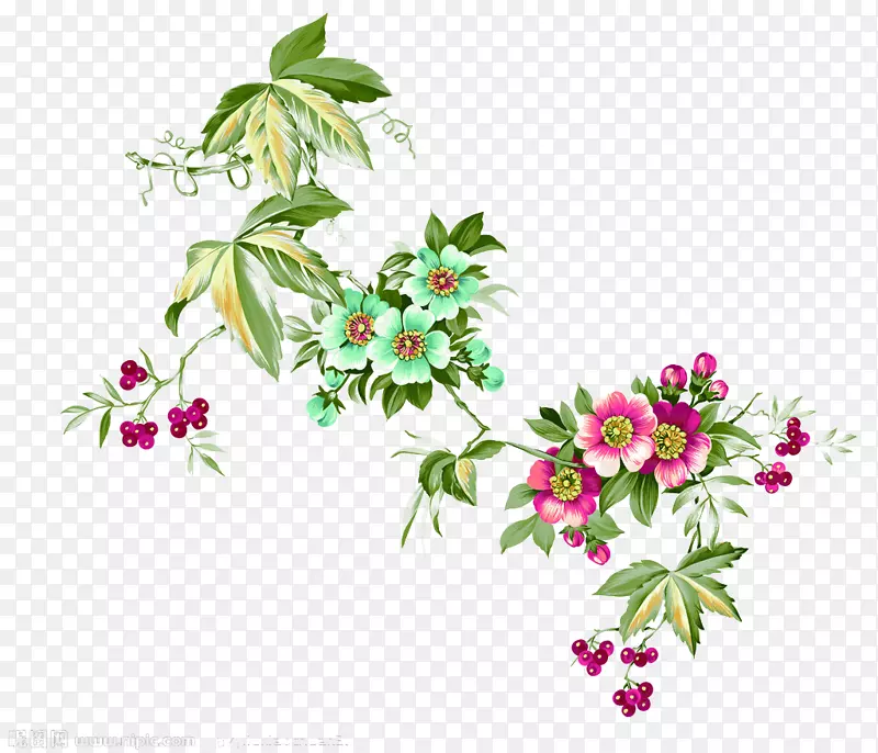 插花艺术-富有创意的五颜六色的花朵