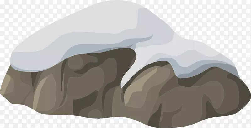雪岩-雪覆盖的石头