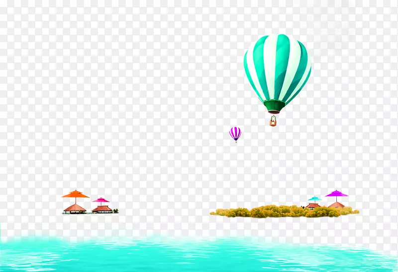 气球剪贴画-夏季海滩边缘纹理