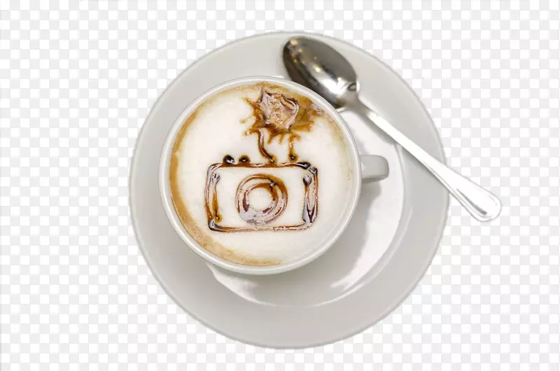 咖啡卡布奇诺摄影相机摄像机咖啡