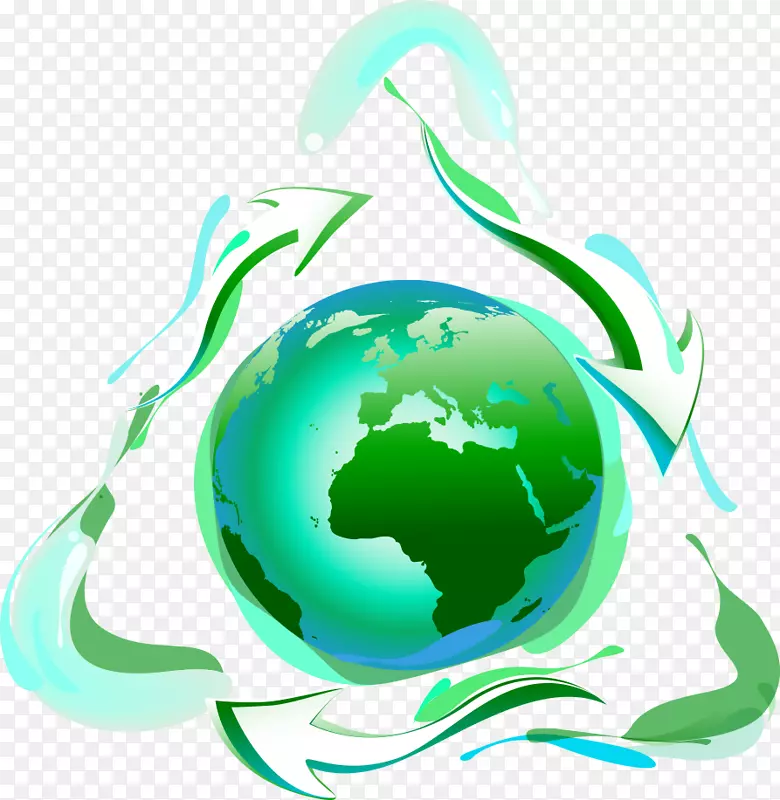 地球绿色箭头-绿色箭头地球
