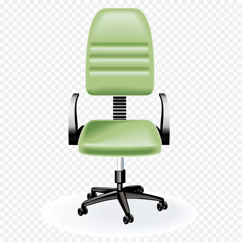 桌子家具办公椅.绿色旋转椅