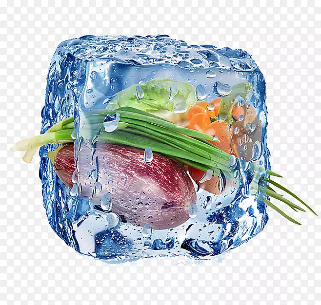 冰立方原料摄影辣椒蔬菜冰