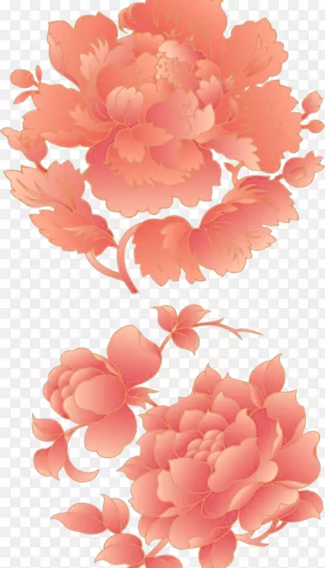 牡丹花-传统牡丹图案