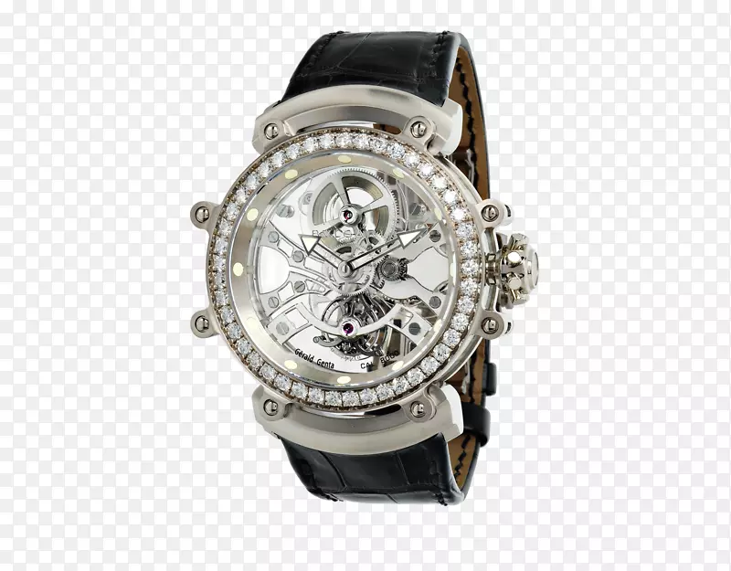 手表宝格丽珠宝钟表运动-Bvlgari中空机械手表，银表，男表