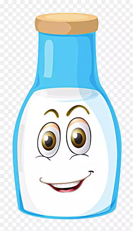 牛奶版税-免费摄影插图-蓝色鲜奶瓶