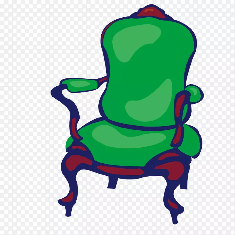 椅子绿色沙发剪贴画-绿色沙发椅创意