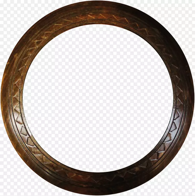 棕色圆型木环