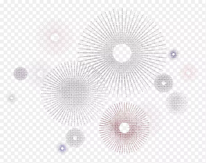 白色圆圈黑色图案-五颜六色的简单烟花效果元素