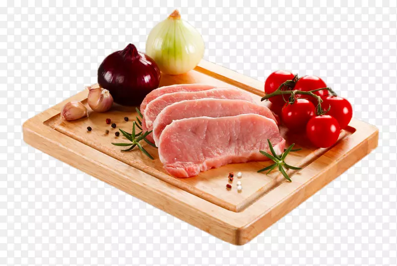 牛肉切板-切肉块上的瘦肉