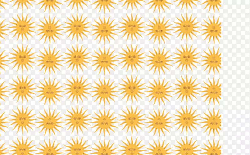 黄角图案平铺背景太阳