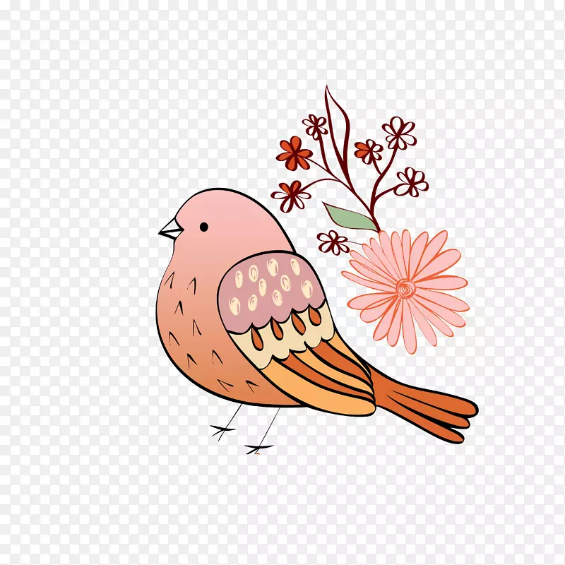鸟花-鸟和花