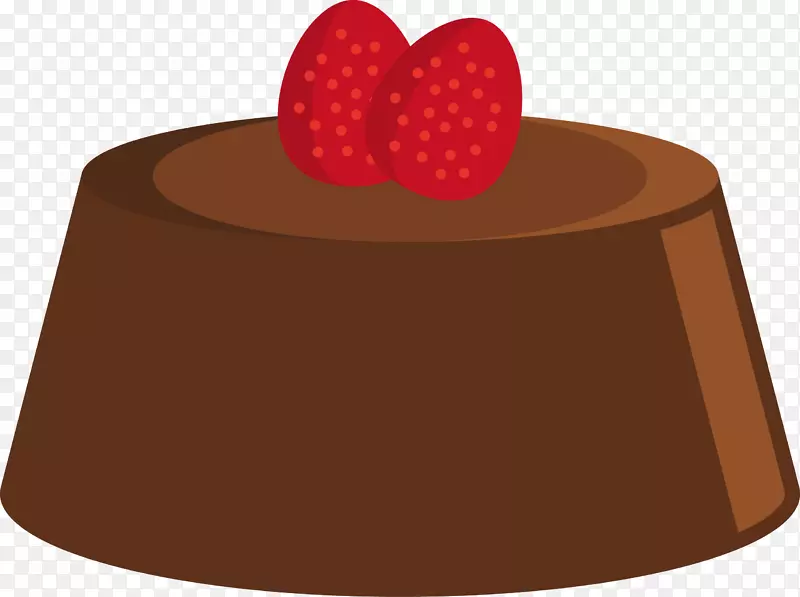 奶油布丁夹艺术-草莓布丁与巧克力布丁