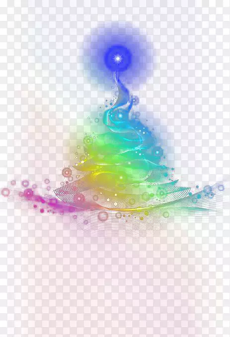 平面设计文字紫色插图-圣诞树