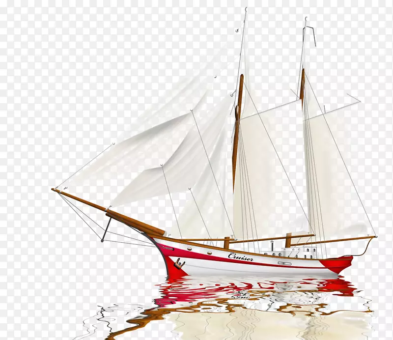 帆船-白色帆船