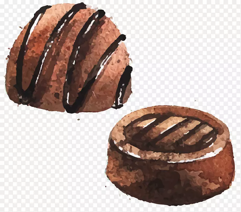 巧克力松露巧克力蛋糕华夫饼手绘巧克力