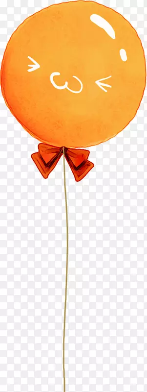 橙色气球卡通-卡通橙色气球