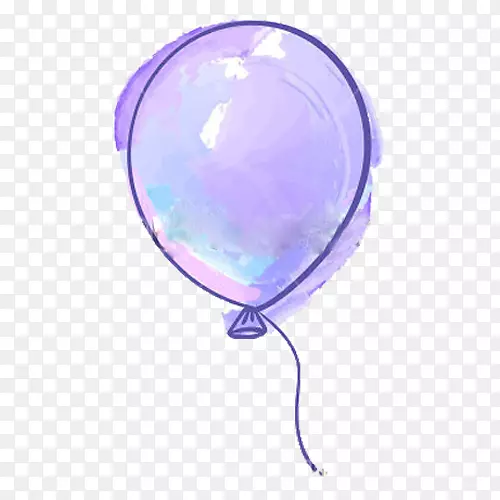气球紫色绘图.紫色气球