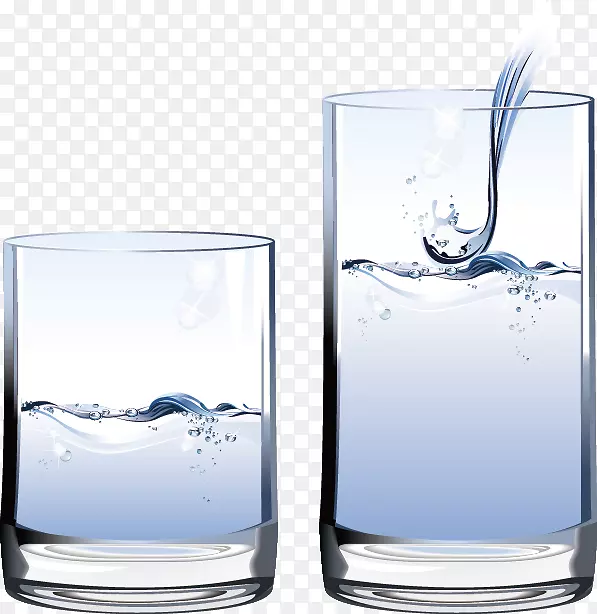 饮用水玻璃插图.杯子