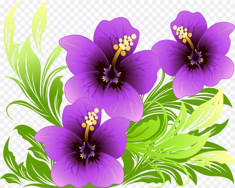 花紫花背景