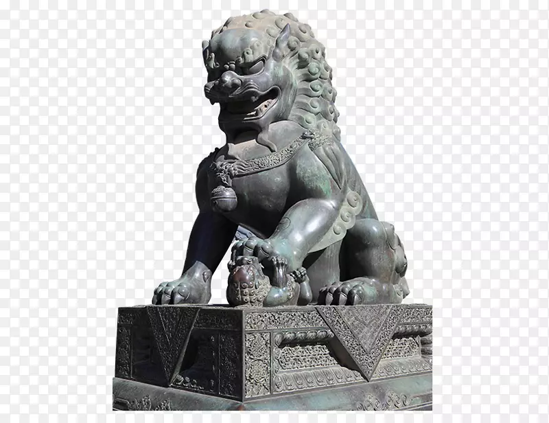 福建石狮守护狮子石雕-狮子