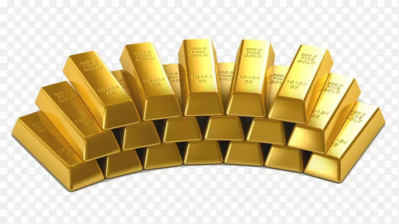 金条银黄金投资金条堆叠金条