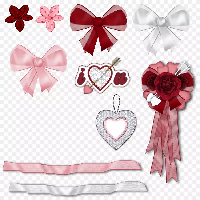 粉红丝带蝴蝶粉红色丝带.手绘粉红丝带和蝴蝶结