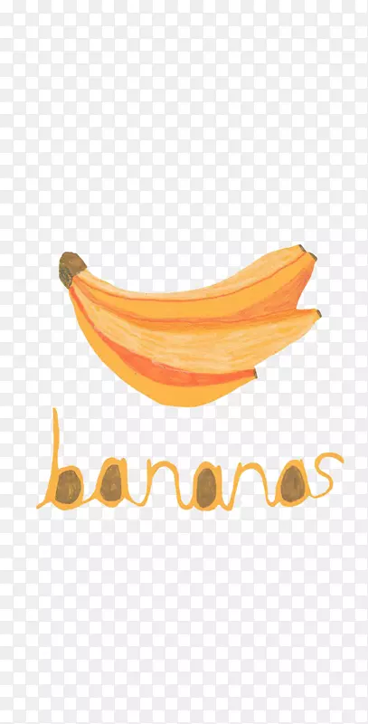 香蕉墙纸-新鲜可爱的手绘香蕉