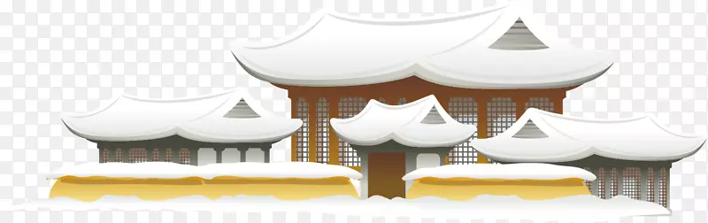 大雪冬雪屋