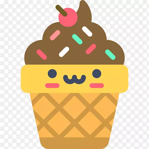 冰淇淋软糖图标-手绘冰淇淋