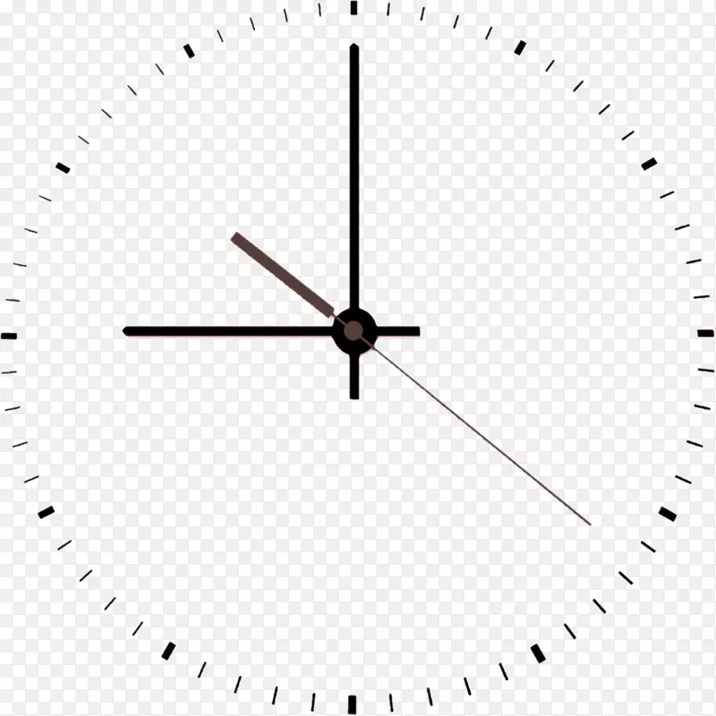 白色对称黑色图案-简单的时钟材料自由拉