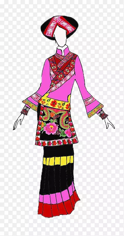 彝族石林服装-彝族妇女服装式样
