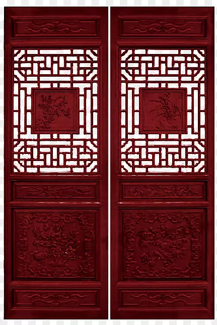 红木古典中式门