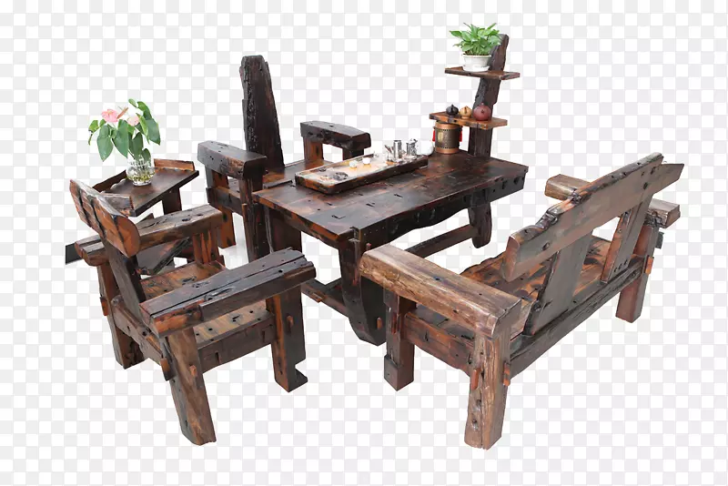 桌椅凳木复古椅