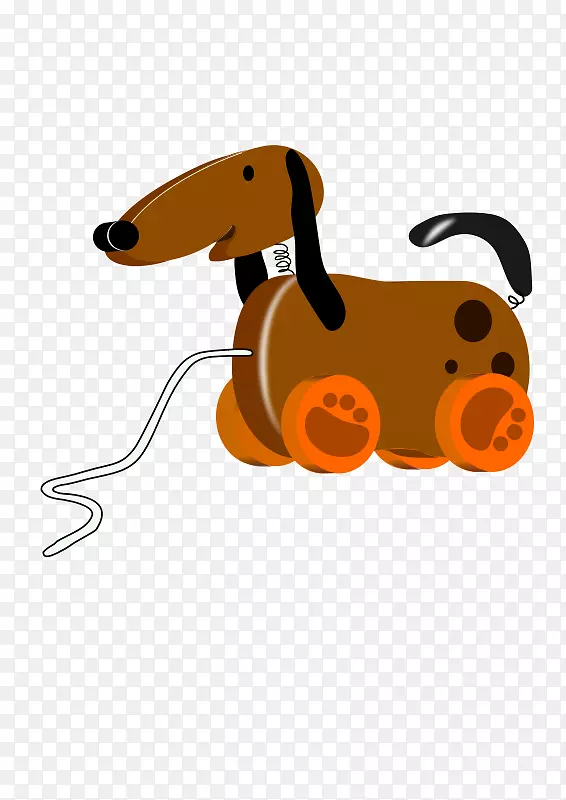 狗玩具小狗夹艺术.卡通棕色玩具狗