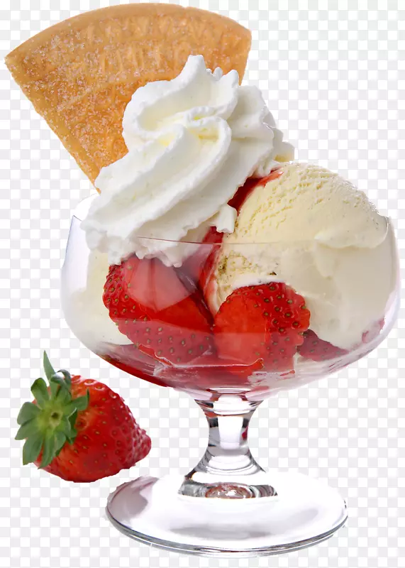 冰淇淋食品剪贴画-草莓冰淇淋