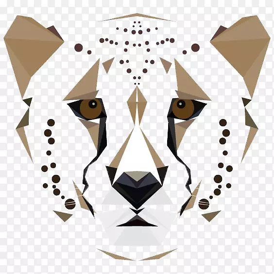 斑点狗豹图形设计.三维豹
